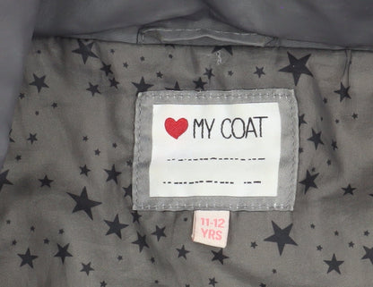 Marks and Spencer Girls Grey Puffer Jacket 11-12 Years
