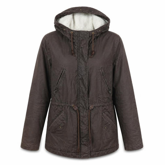 Womens UK Size 4 H&M Brown Parka Coat