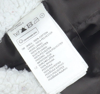 Womens UK Size 4 H&M Brown Parka Coat