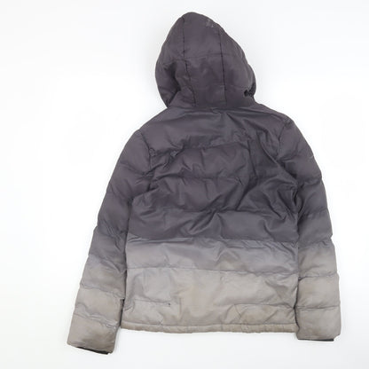 PF Boys Grey Ombré Puffer Jacket, 11-12 Years, Hooded