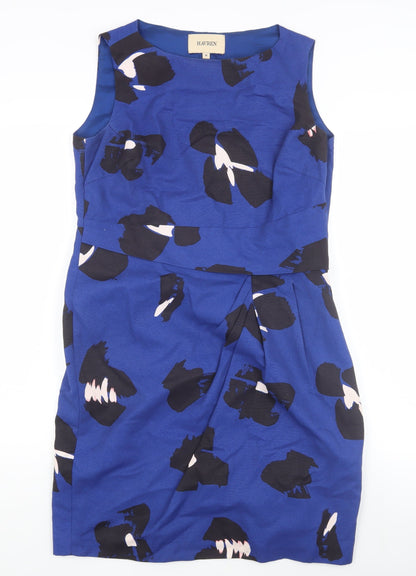 Havren Women's Blue Sheath Dress Size 14 Sleeveless