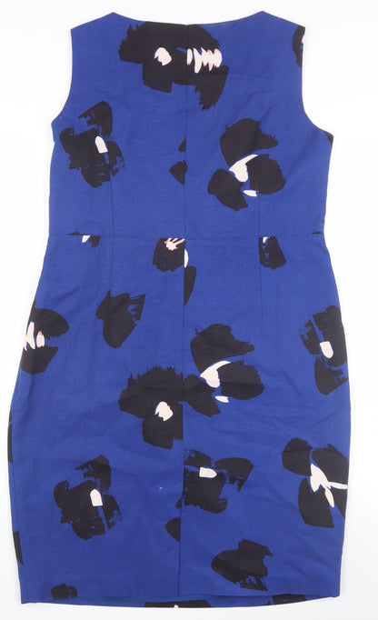 Havren Women's Blue Sheath Dress Size 14 Sleeveless