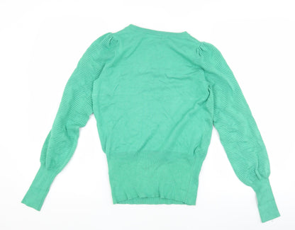 Womens UK Size XS Marks and Spencer Green Pullover Jumper