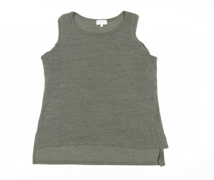 Womens UK Size 14 Apricot Green Basic Tank