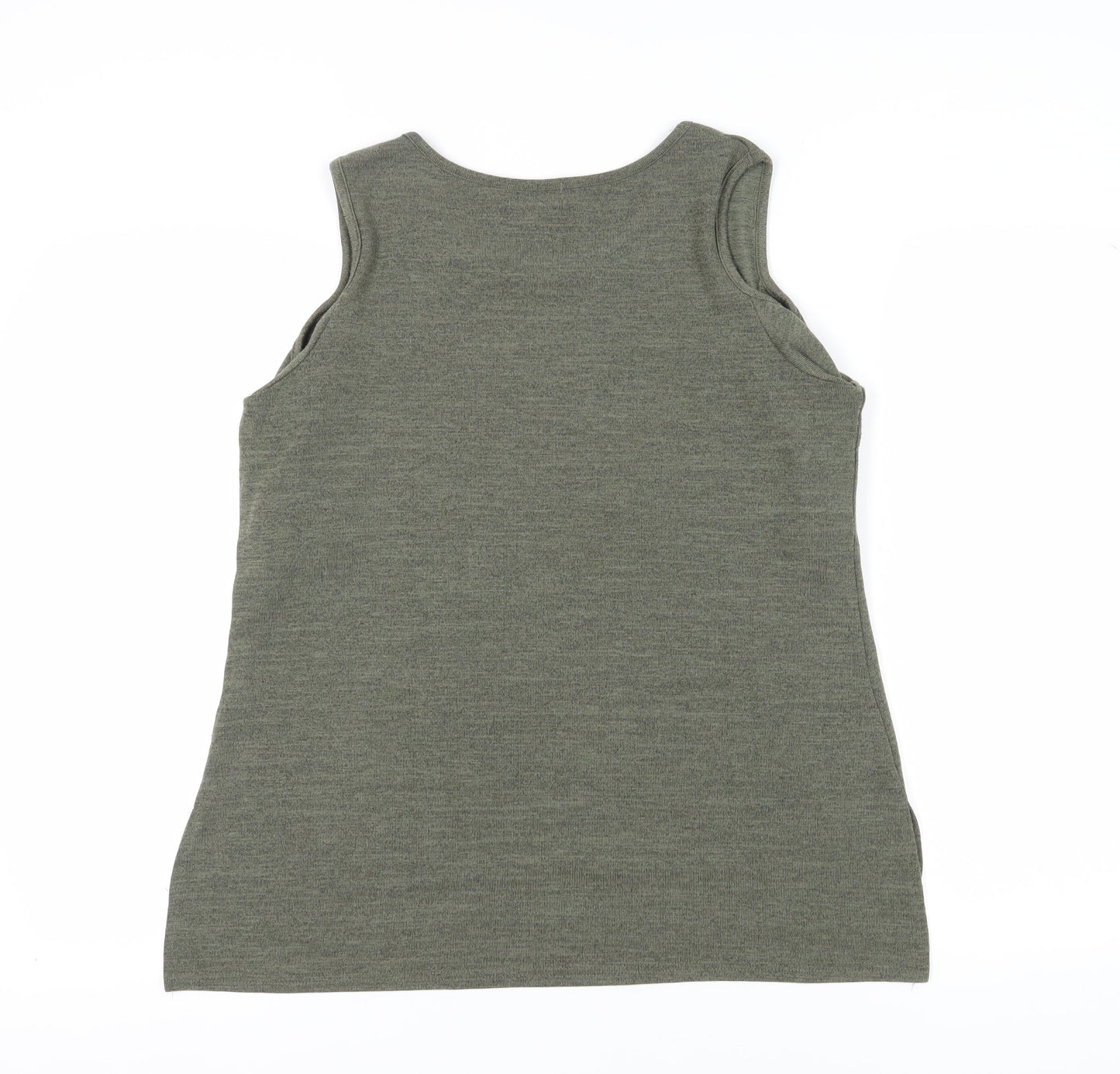 Womens UK Size 14 Apricot Green Basic Tank