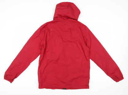 Mens UK Size S DC Red Windbreaker Coat