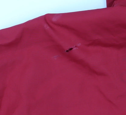 Mens UK Size S DC Red Windbreaker Coat