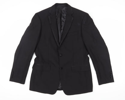 Austin Reed Men's Black Wool Blazer - 40R Formal Classic