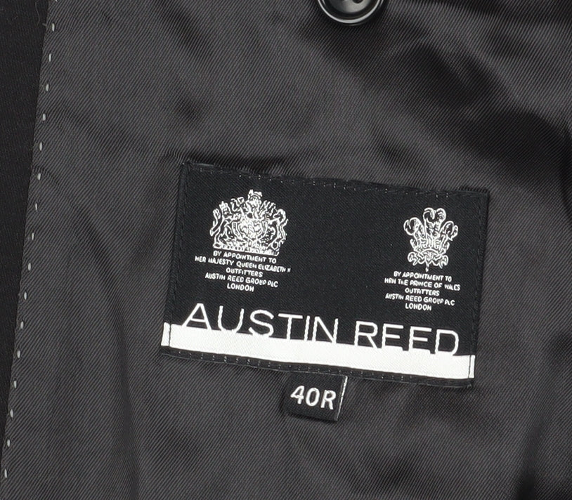 Austin Reed Men's Black Wool Blazer - 40R Formal Classic
