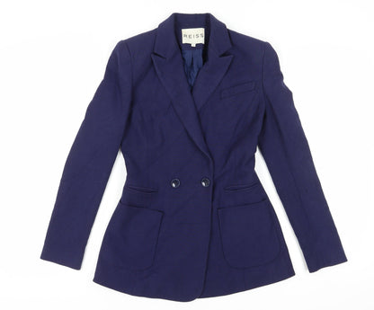 Reiss Women's Blue XS Double-Breasted Blazer