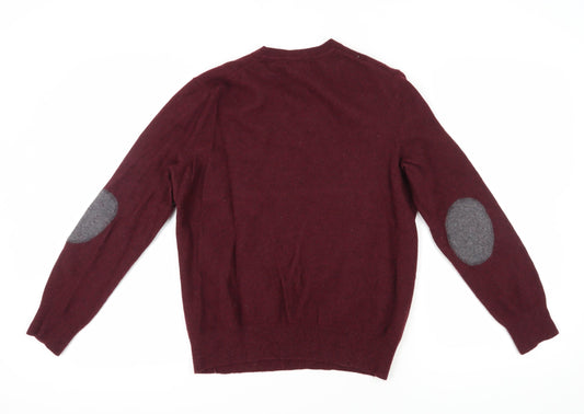 Banana Republic Red Wool Pullover Unisex M Jumper