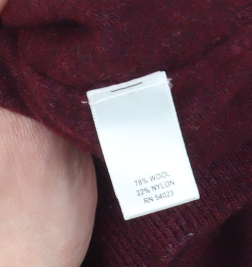 Banana Republic Red Wool Pullover Unisex M Jumper