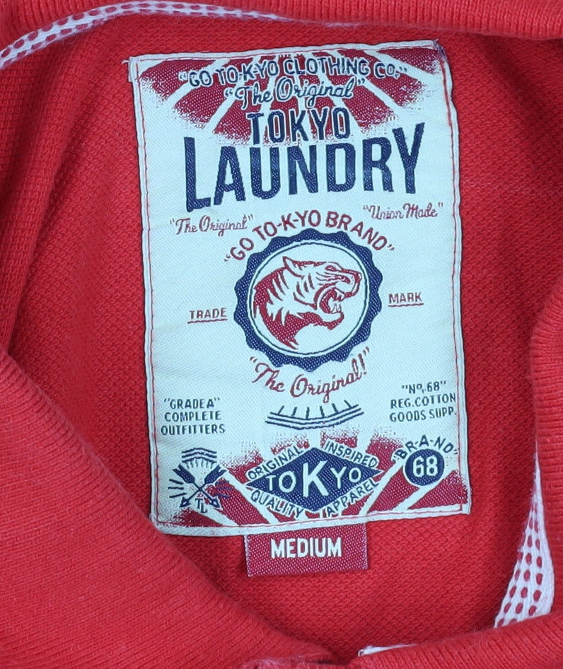 Tokyo Laundry Men’s Red Medium Polo Classic Style