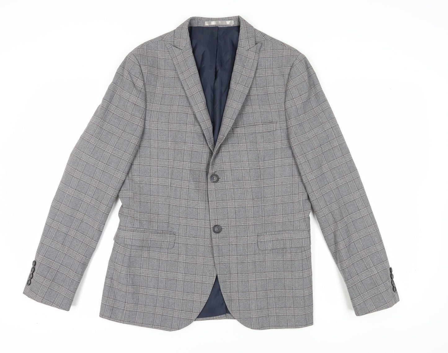 Mens UK Size 40 Jeff Banks Regular Grey Suit Jacket