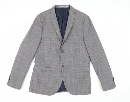 Mens UK Size 40 Jeff Banks Regular Grey Suit Jacket