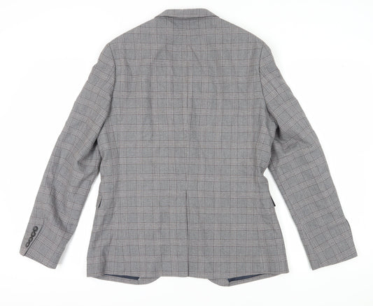 Mens UK Size 40 Jeff Banks Regular Grey Suit Jacket