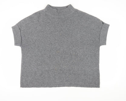 White Stuff Women's Grey Mock Neck Pullover Jumper L