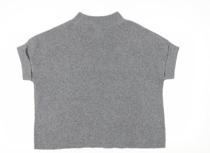 White Stuff Women's Grey Mock Neck Pullover Jumper L