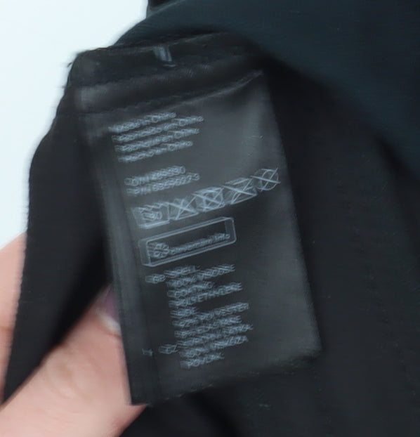 H&M Women’s Black Pencil Skirt, Size 10, Zip Accents