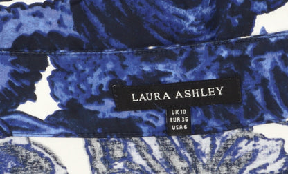 Laura Ashley Women's Blue Knee Length A-Line Skirt Size 10