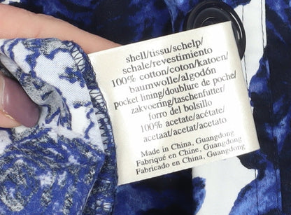 Laura Ashley Women's Blue Knee Length A-Line Skirt Size 10