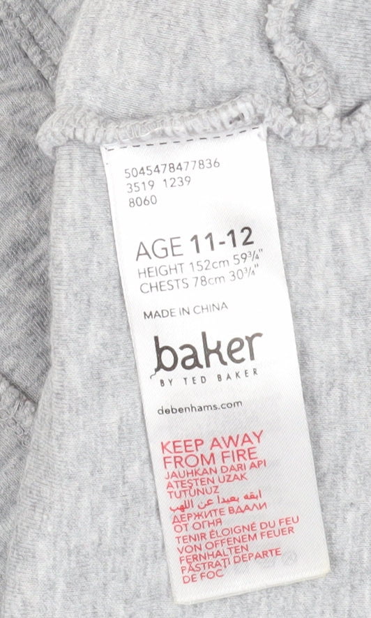 Baker by Ted Baker Boys Grey Full Zip Sweatshirt 11-12Y
