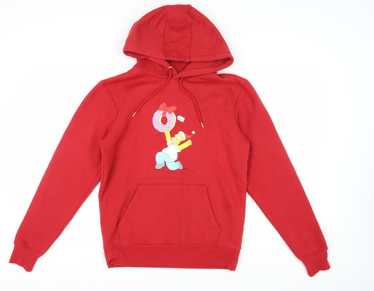 The Simpsons Red S Hoodie Unisex Adults Pullover