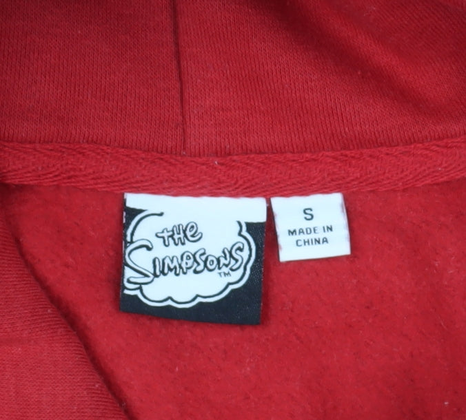 The Simpsons Red S Hoodie Unisex Adults Pullover