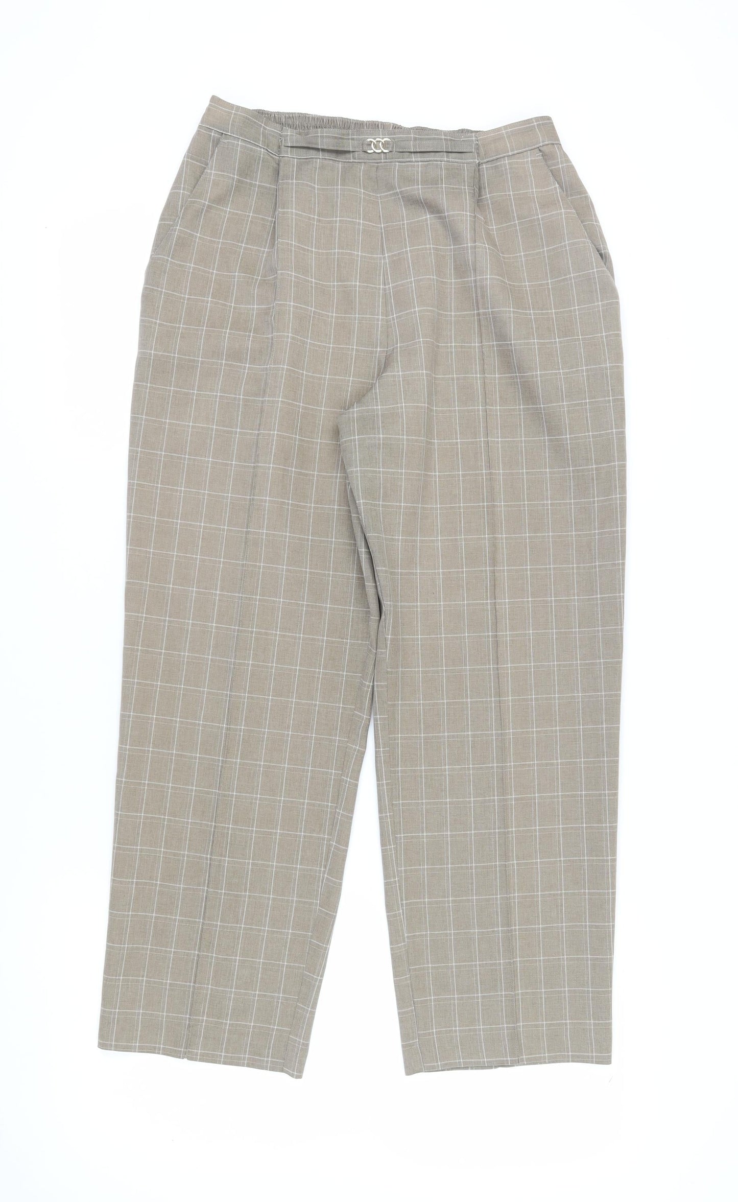 Womens UK Size 18 Marks and Spencer Regular Fit Dress Pants Brown Trousers