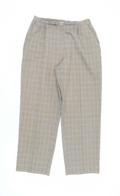 Womens UK Size 18 Marks and Spencer Regular Fit Dress Pants Brown Trousers