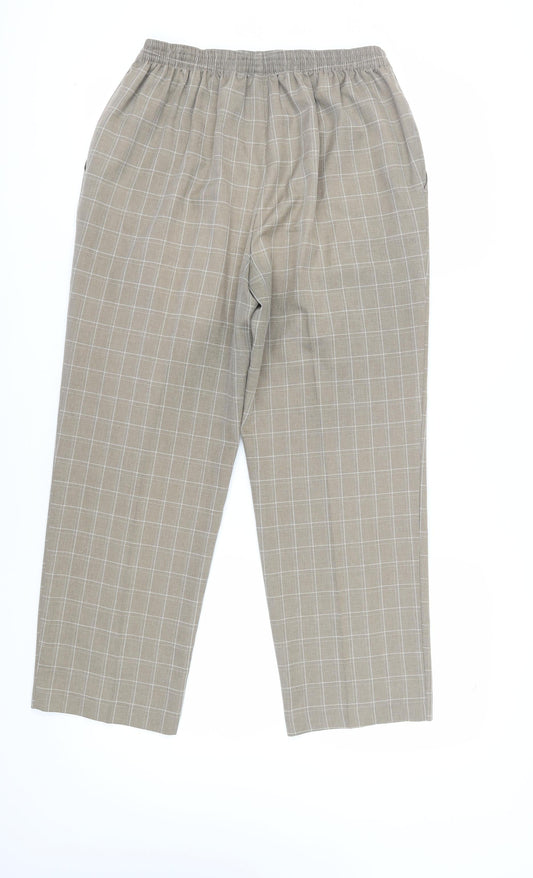 Womens UK Size 18 Marks and Spencer Regular Fit Dress Pants Brown Trousers