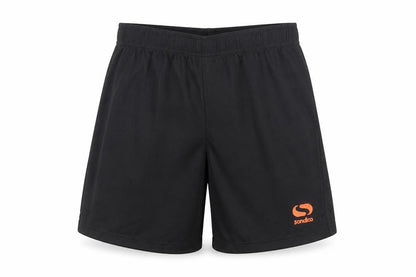 Front view of Sondico boys’ black athletic shorts 13 years