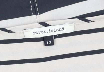 Womens UK Size 12 River Island Beige Basic Blouse