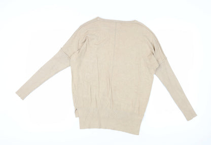 Womens UK Size XS GUESS Beige Pullover Jumper