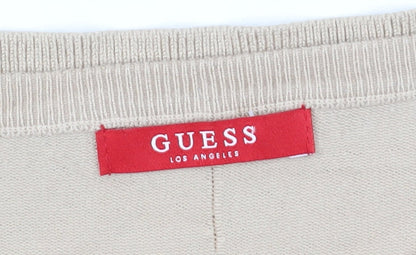 Womens UK Size XS GUESS Beige Pullover Jumper