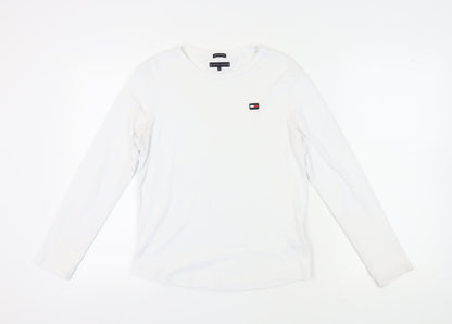 Tommy Hilfiger Unisex Kids White Long Sleeve T-Shirt