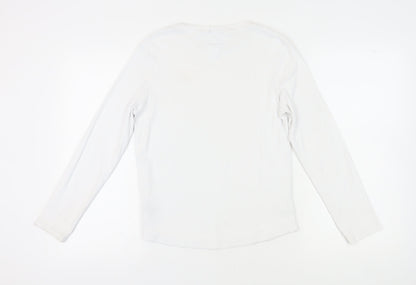 Tommy Hilfiger Unisex Kids White Long Sleeve T-Shirt