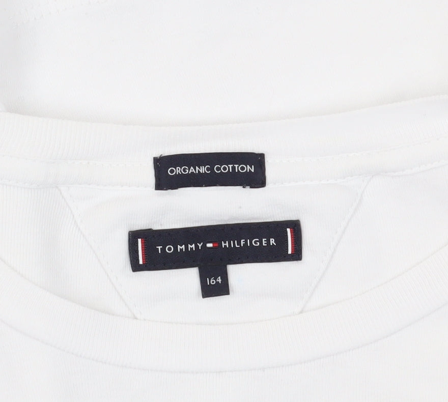 Tommy Hilfiger Unisex Kids White Long Sleeve T-Shirt