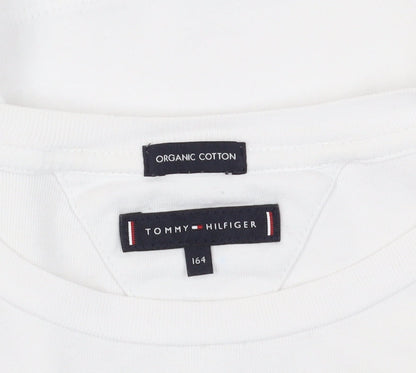 Tommy Hilfiger Unisex Kids White Long Sleeve T-Shirt