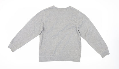 Back view of Converse Kids Grey XL Pullover Sweatshirt with Logo