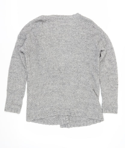 Womens UK Size L Jacqueline de Yong Grey Cardigan Jumper