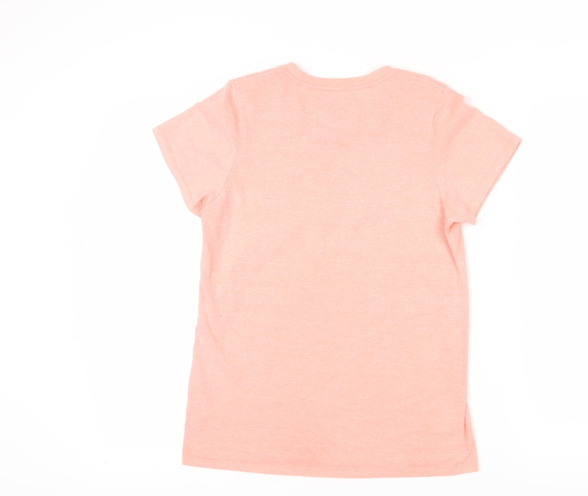 Back view of Diesel girls’ pink xl basic t-shirt with logo
