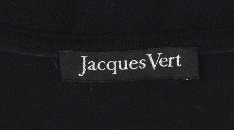 Jacques Vert Women's Black Beaded Long Sleeve Blouse