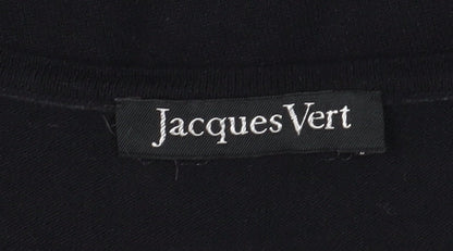 Jacques Vert Women's Black Beaded Long Sleeve Blouse