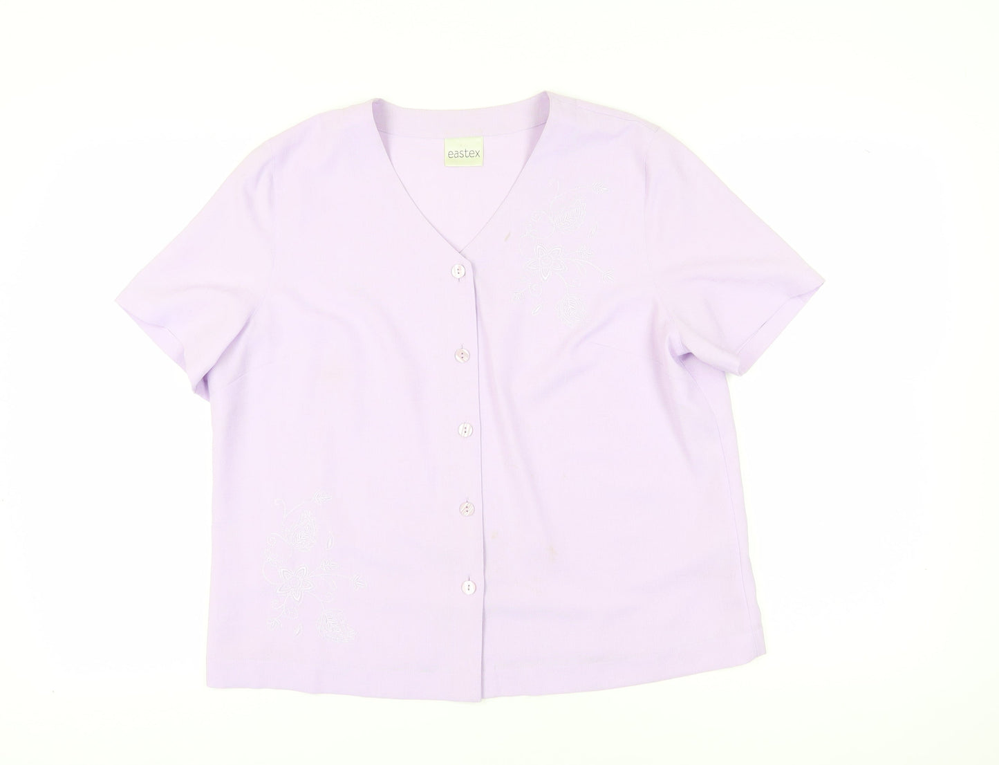 Womens UK Size 16 Eastex Purple  Button-Up