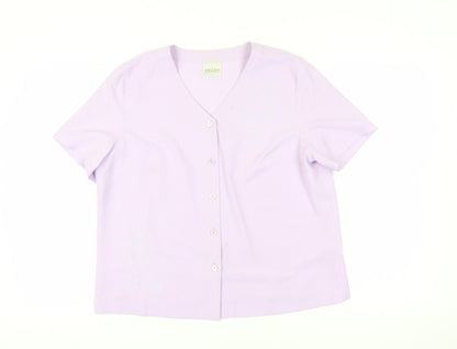 Womens UK Size 16 Eastex Purple  Button-Up