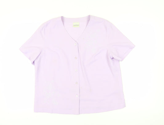 Womens UK Size 16 Eastex Purple  Button-Up