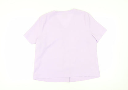 Womens UK Size 16 Eastex Purple  Button-Up