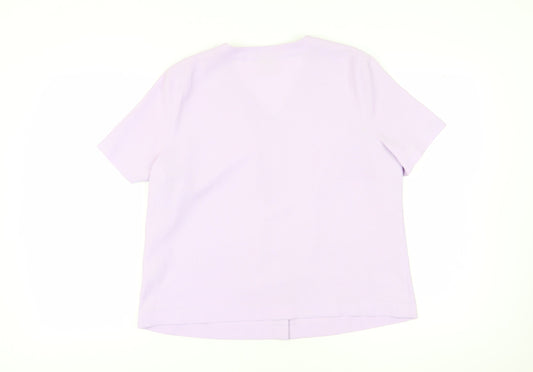 Womens UK Size 16 Eastex Purple  Button-Up