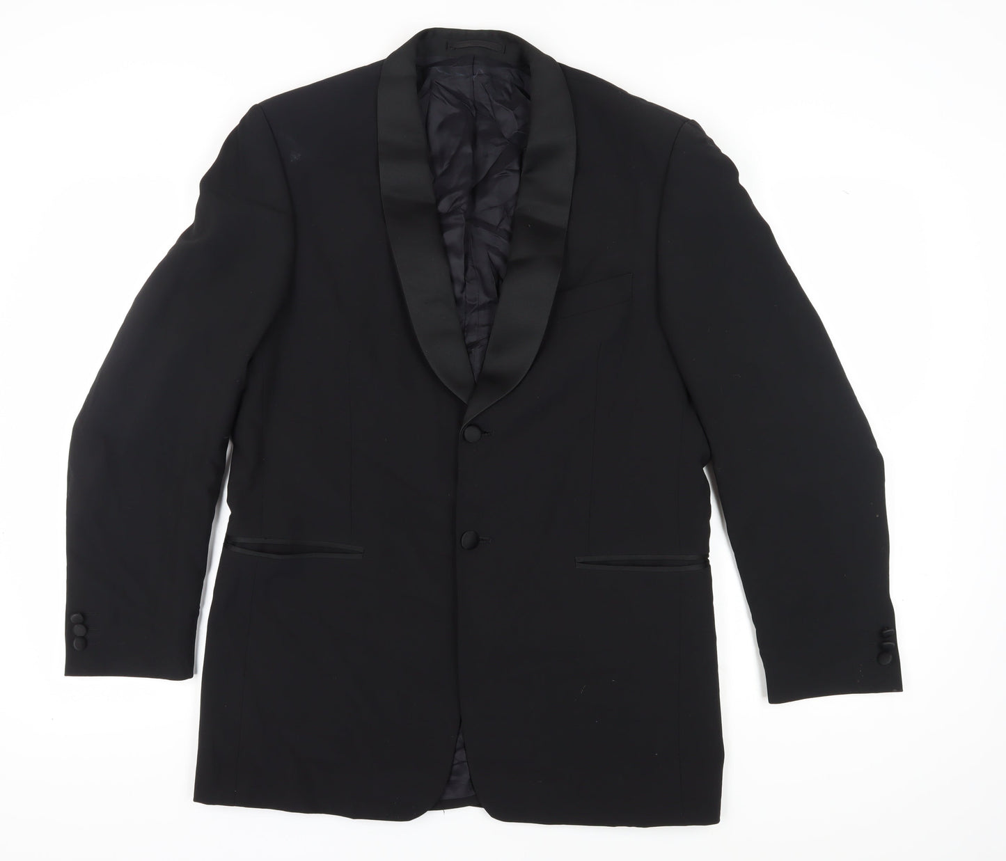 Mens UK Size 40 Pierre Cardin Regular Black Suit Tuxedo